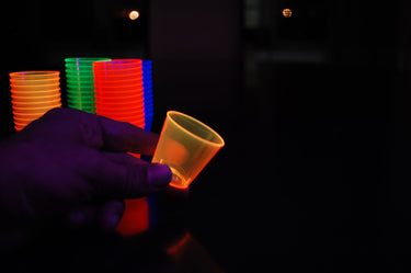 1 Ounce 50ct Neon UV Blacklight Reactive Glow Party Shot Glasses